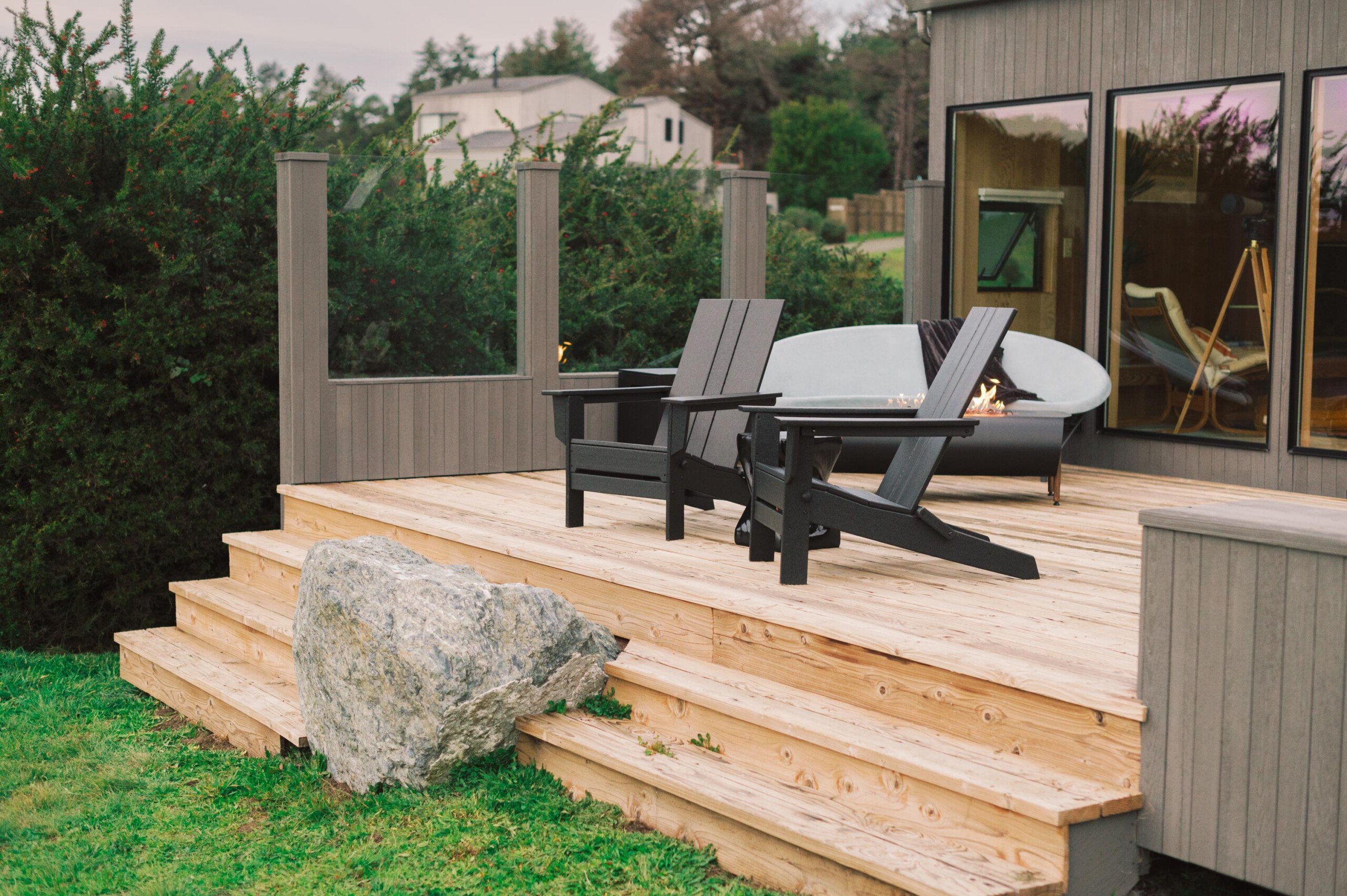 Deck area at Sea Ranch California Beach House-60