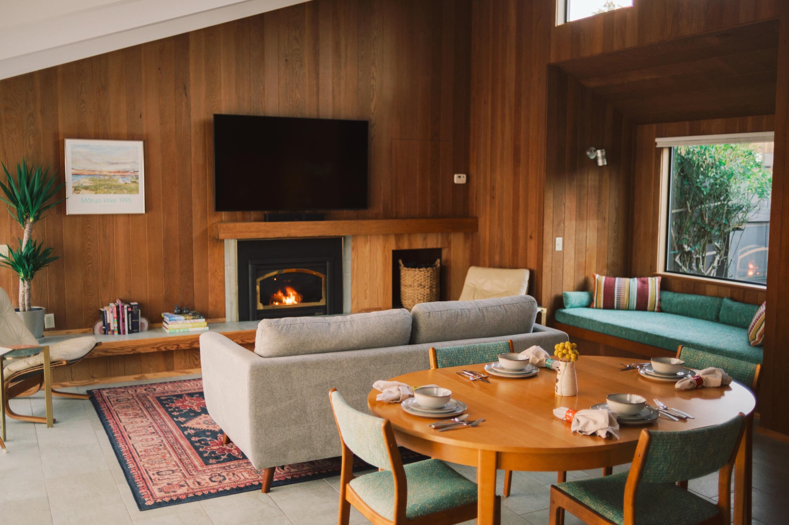 Open Concept living room at Sea Ranch California Beach House-37
